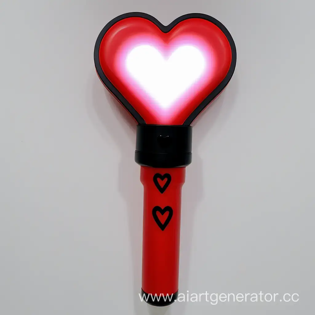 K-pop lightstick hearts black-red