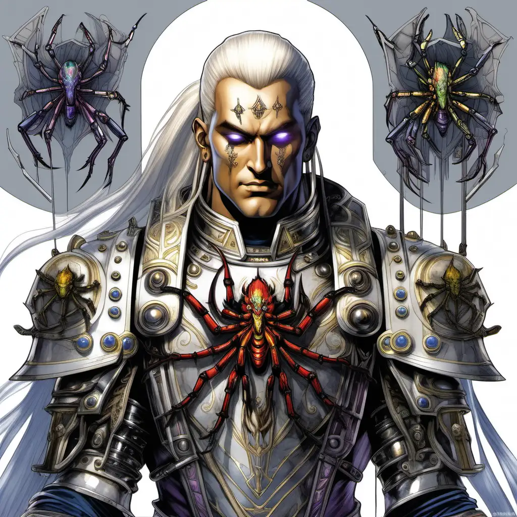 Sly-Primarch-Portrait-in-Mirrored-Armor-Warhammer-40000-Fan-Art