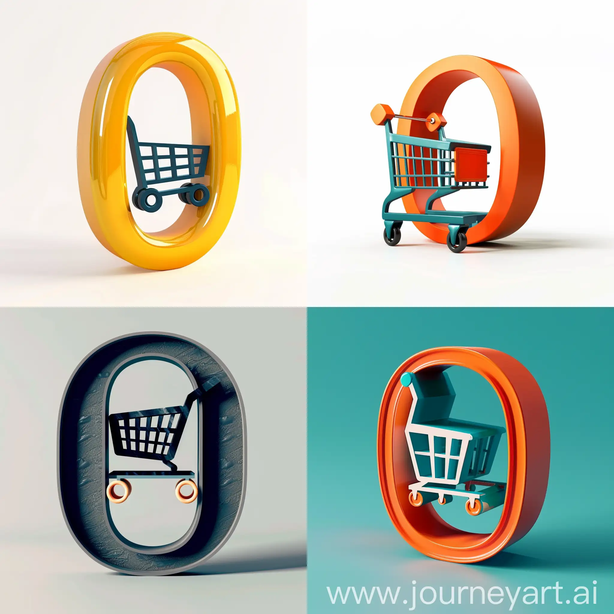 Letter-O-Pushing-Shopping-Cart-Letter-B-Logo-Design