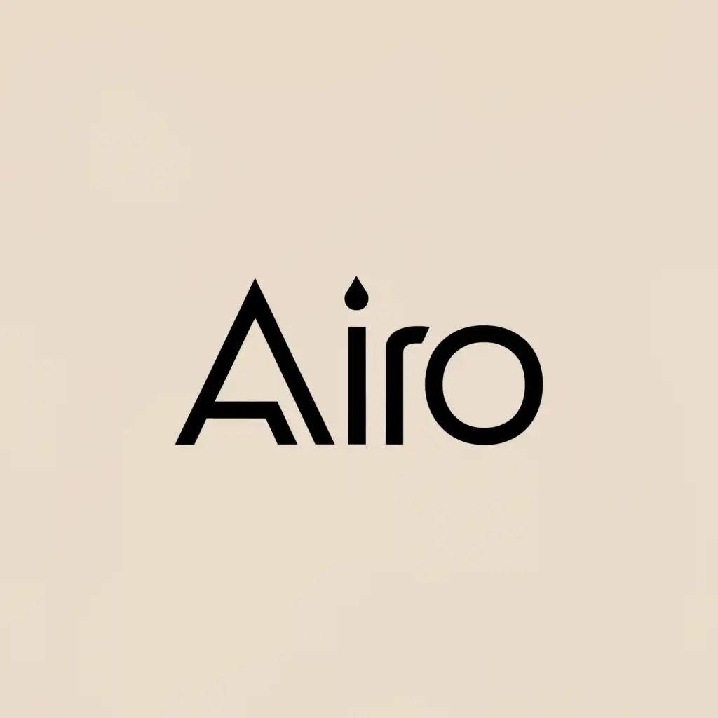 a logo design,with the text "AIRO", main symbol:triangle,Minimalistic,clear background