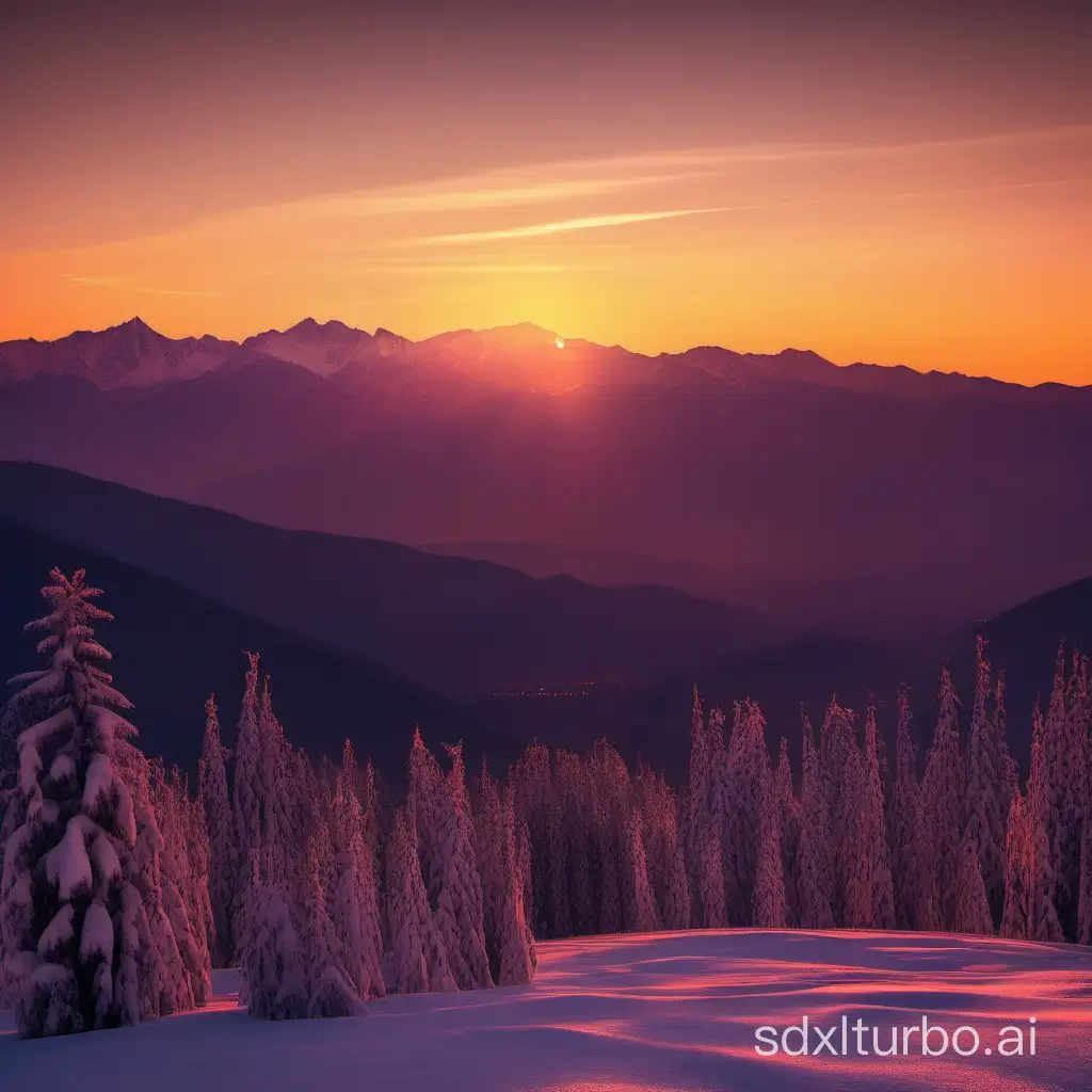 Majestic-Sunset-Over-Mountainous-Landscape