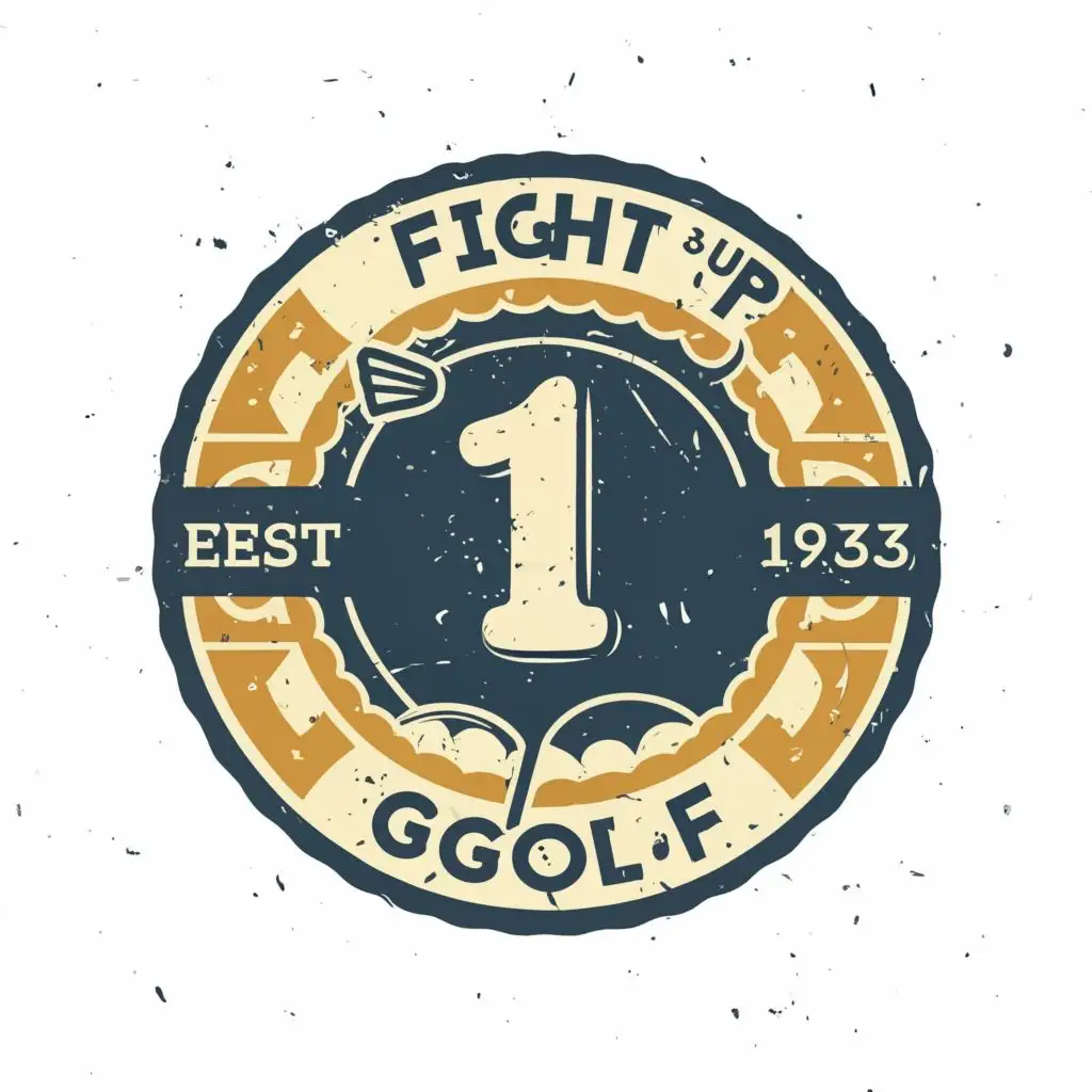 logo, The number 1 inside two circles, with the text "1 Flight Up Golf", typography, be used in Restaurant industry