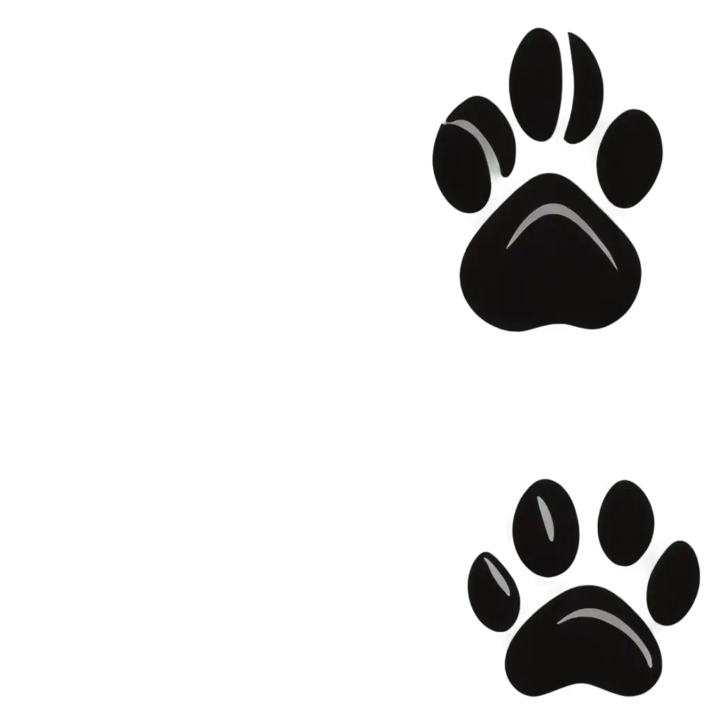 Exquisite-PNG-Illustration-of-a-Lone-Dog-Paw-Print-A-Symbol-of-Canine-Companionship-and-Adventure