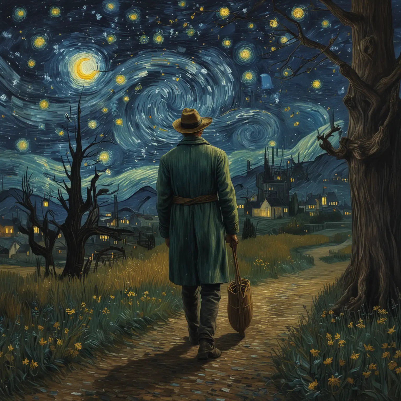 Starry nights, they guide Vincent Van Gogh through the dark