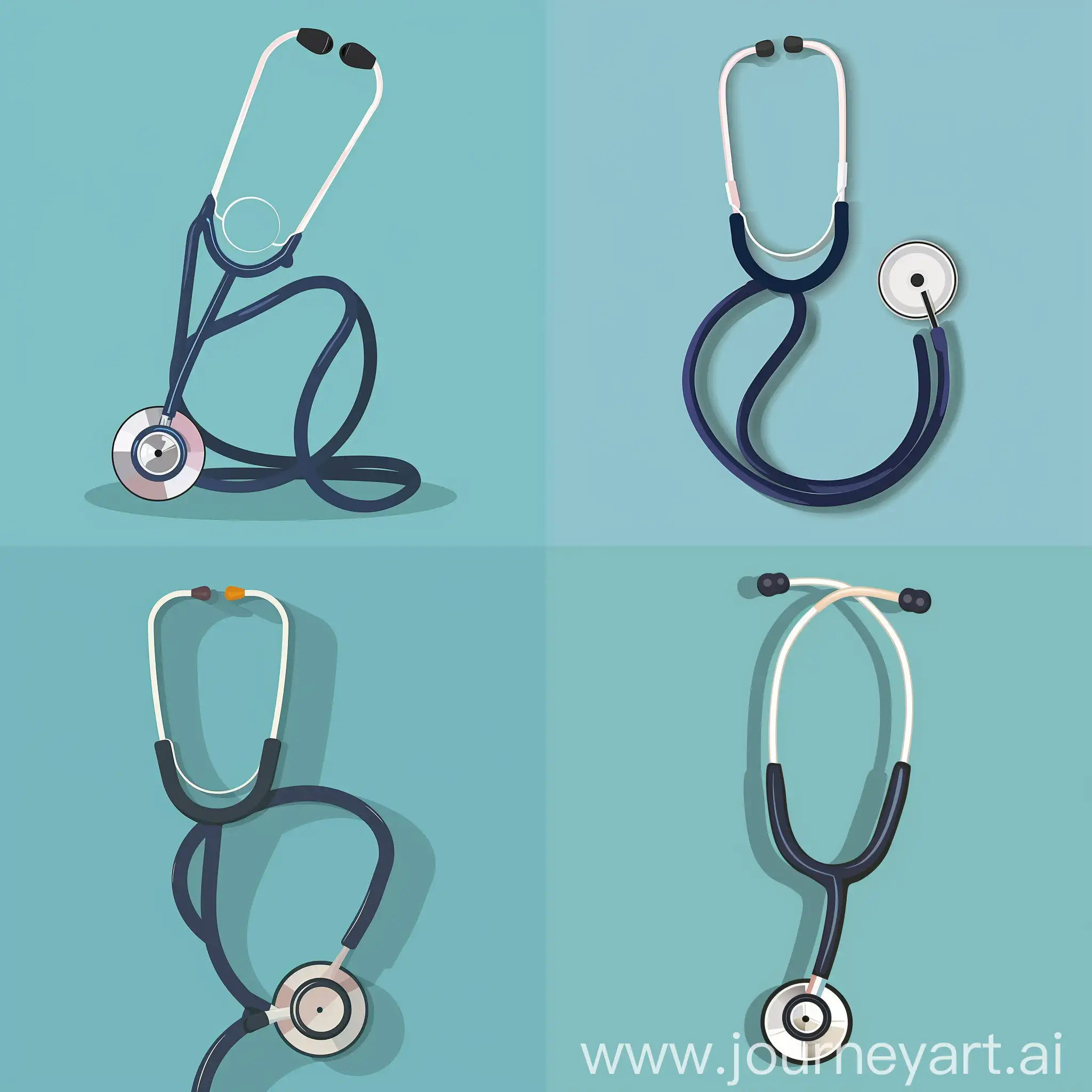 Medical-Stethoscope-Flat-Illustration-Essential-Tool-for-Healthcare-Professionals