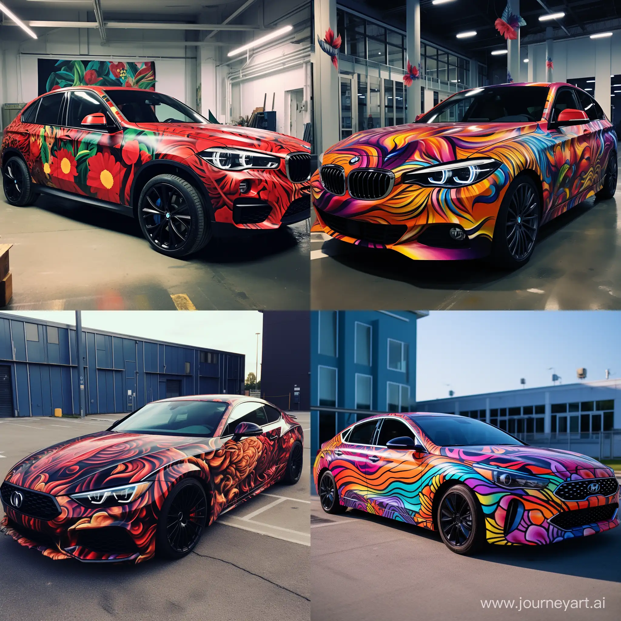 Vibrant-Custom-Car-Wraps-Displaying-Artistic-Flair