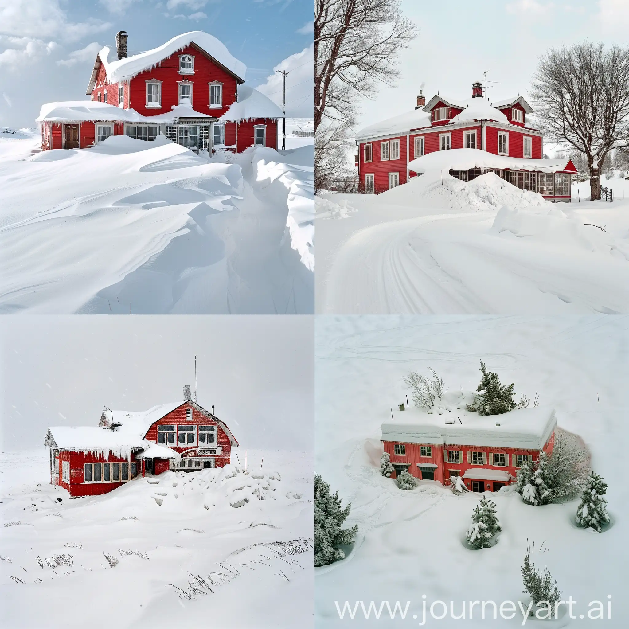 SnowCovered-Red-Hotel-Amidst-Winter-Wonderland