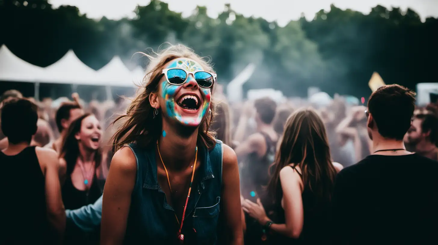 Atmospheric photos of a festival with very happy people