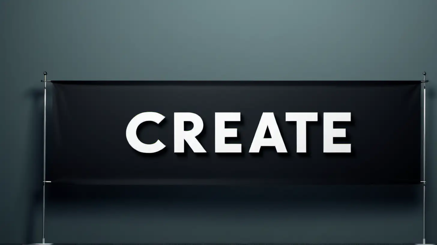 make a banner that looks professional, dark, minimal, high design, and abstract,  give it a matted look, and include the word "create" in a bold, helvetica typeface.