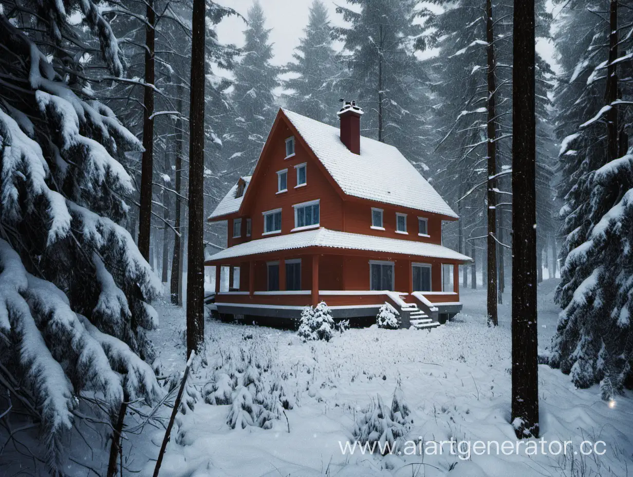 Enchanting-Snowy-Forest-House-Winter-Wonderland-Home-Amidst-Nature