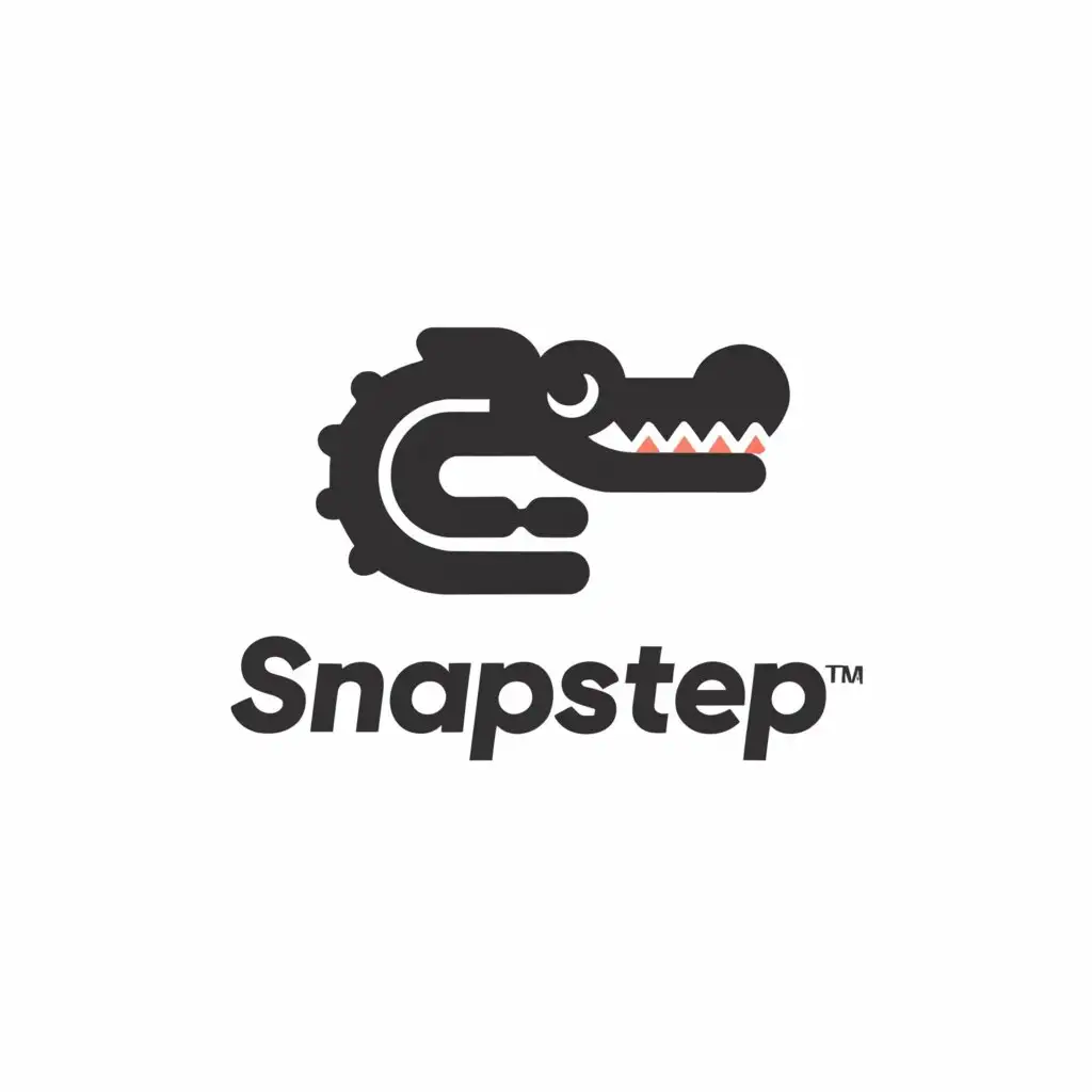 LOGO-Design-for-SnapStep-Sleek-Crocodile-Symbol-on-a-Clear-Background