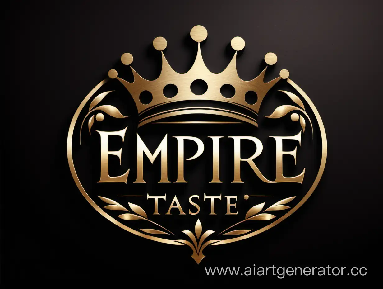Luxurious-Crown-Emblem-Empire-of-Taste-Logo-Design