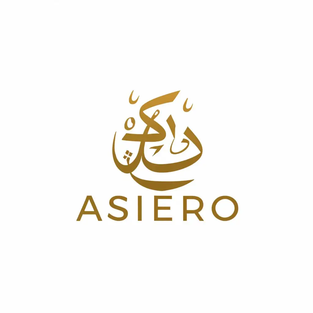 a logo design,with the text "ashiero", main symbol:arabic,Moderate,clear background