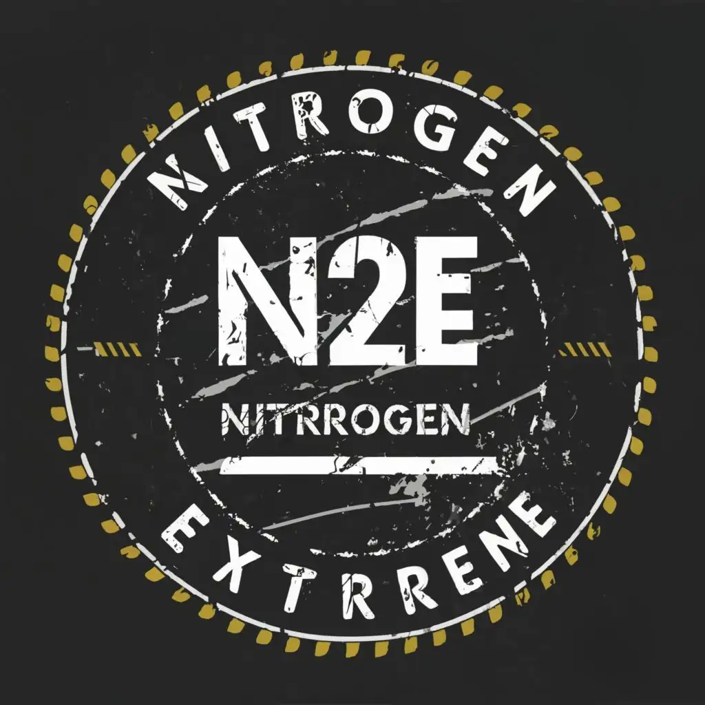 logo, N2E BLACK BAGROUND, with the text "NITROGEN EXTREME", typography