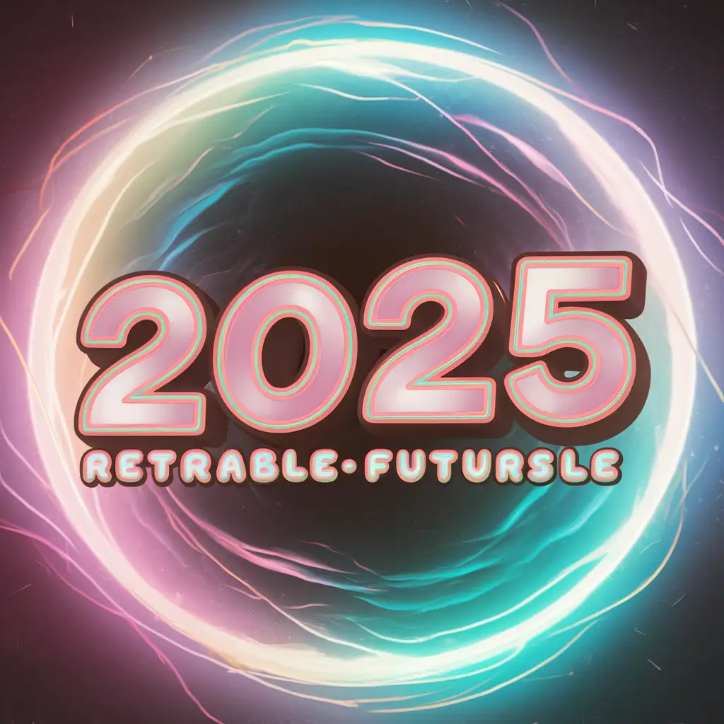 Cute fonts"2025",3D