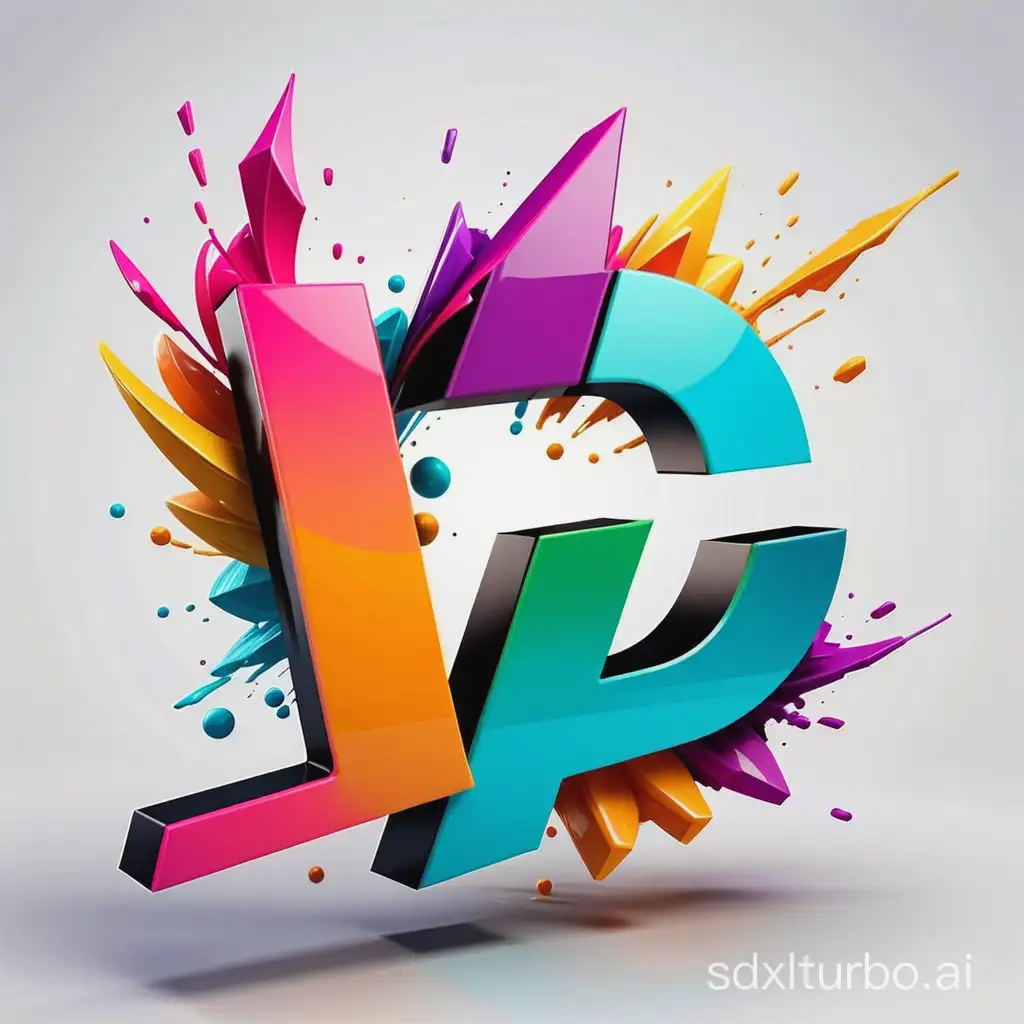 Design a 3D, visually appealing text logo using the initials 'AZ'. The logo should be suitable for an animation portfolio webpage, showcasing the creativity and distinctiveness of the artist. The logo should utilize vibrant, attractive colors, yet maintain a professional and sleek aesthetic. Think innovative and bold with optimal use of space and design elements. Consider its alignment with modern digital trends and how it would look on various devices. Output should be adaptable to a myriad of applications from website headers to mail signatures without losing its charm. Reflect an animated and energetic vibe appropriate for a creative portfolio in your design.