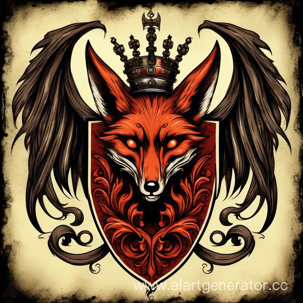 Mystical-Demonic-Fox-Coat-of-Arms-Art