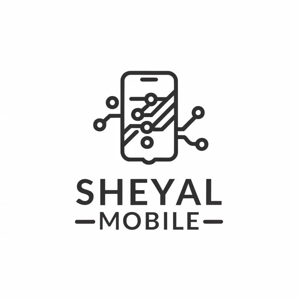 a logo design,with the text 'Sheyal Mobile', main symbol:mobile phone,complex,be used in Technology industry,clear background