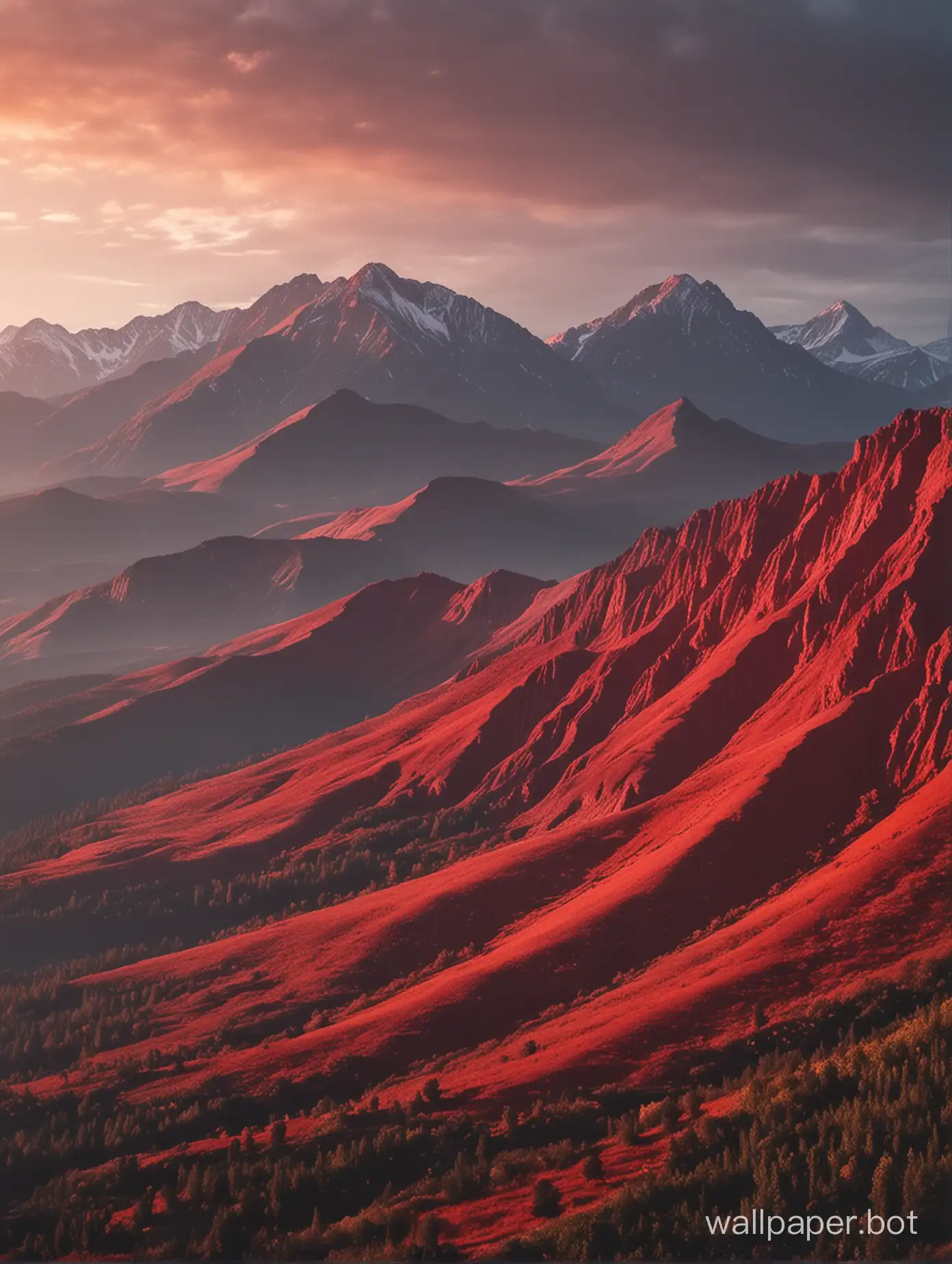 red mountains
