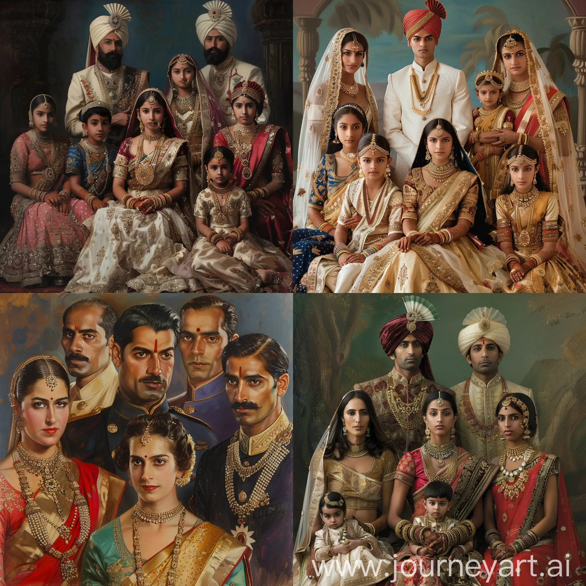 Indian royal family portraits