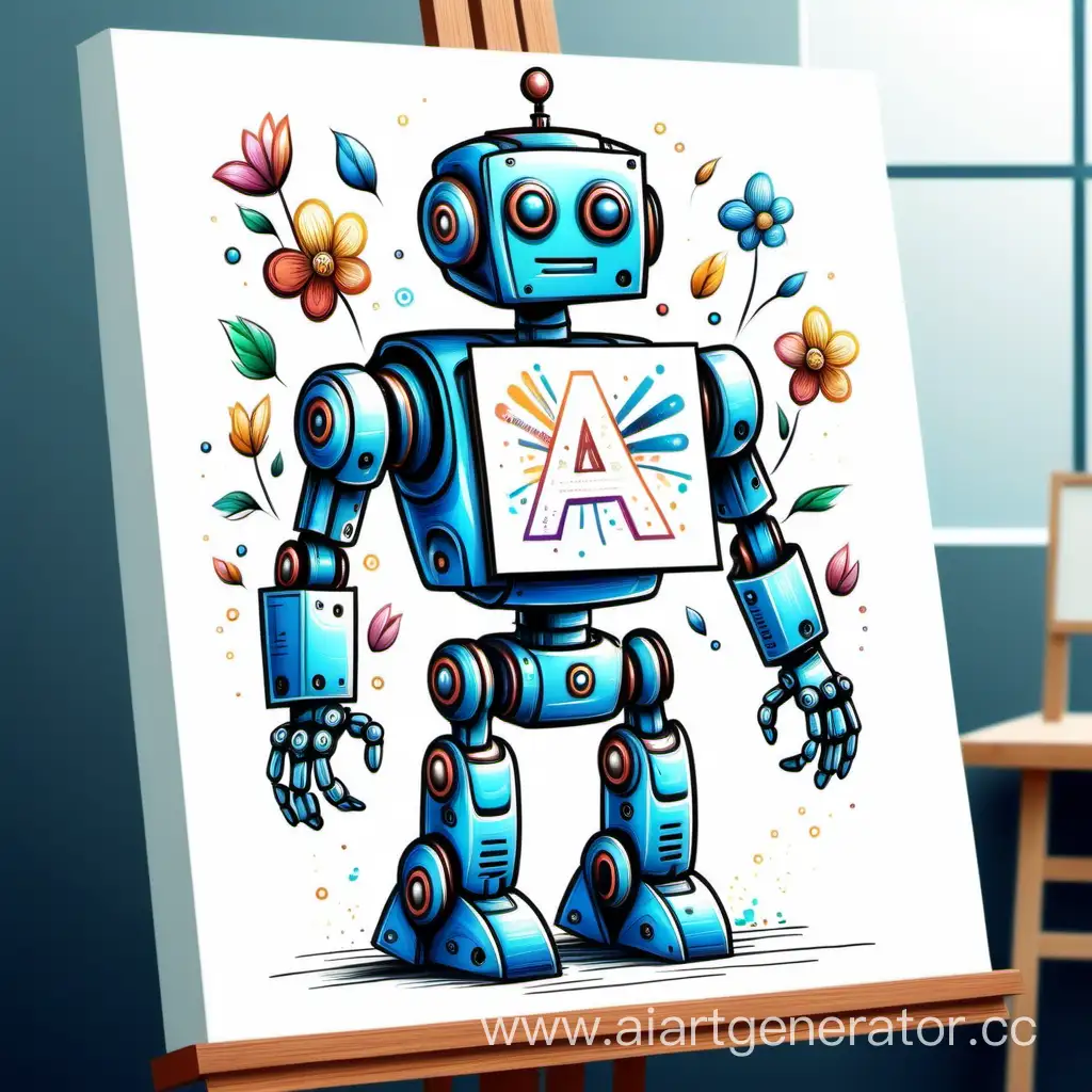 Artificial-Intelligence-Robot-Celebrates-International-Womens-Day-with-Stunning-Canvas-Art