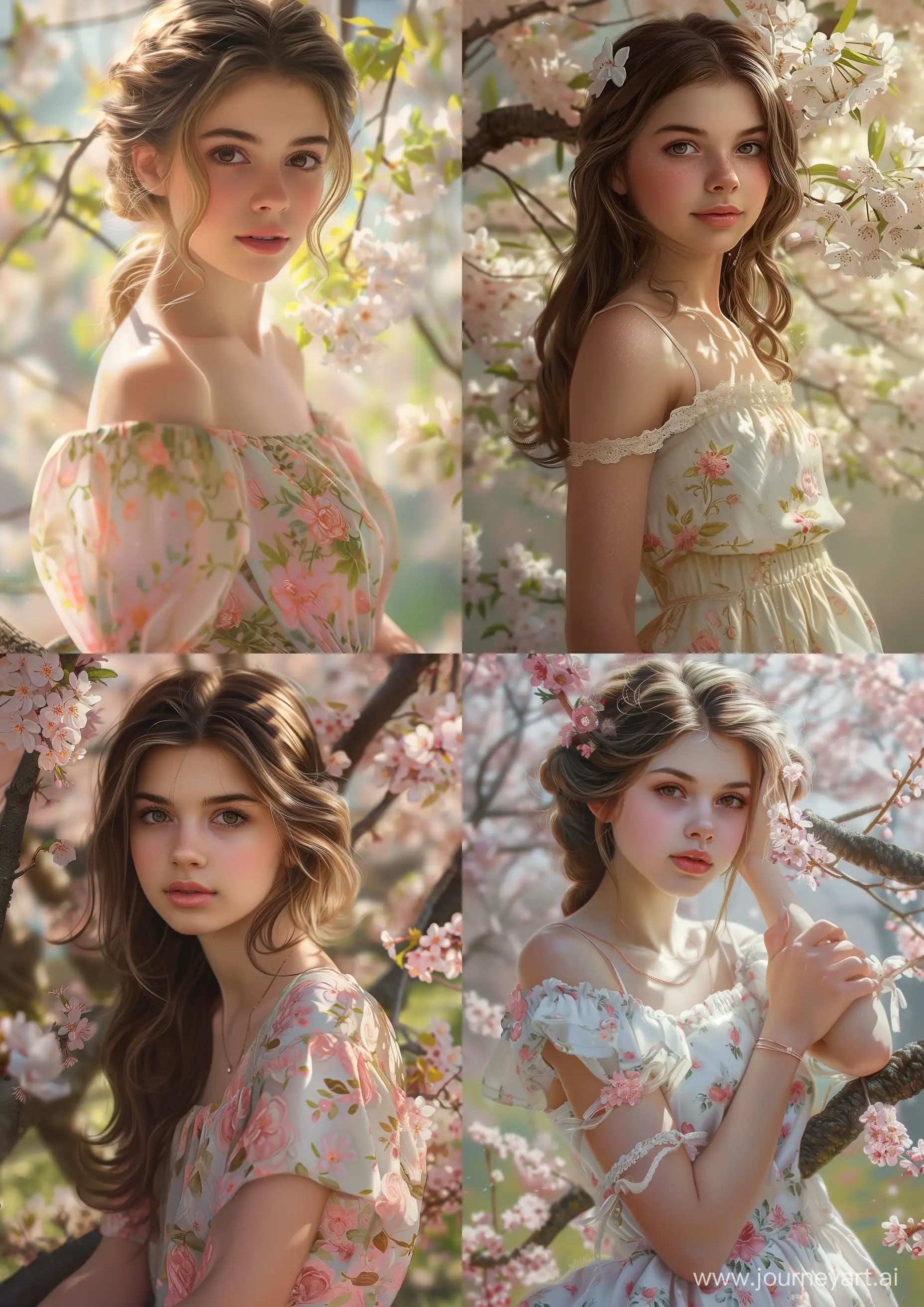 Stunning-17YearOld-in-Spring-Dress-April-Photorealism