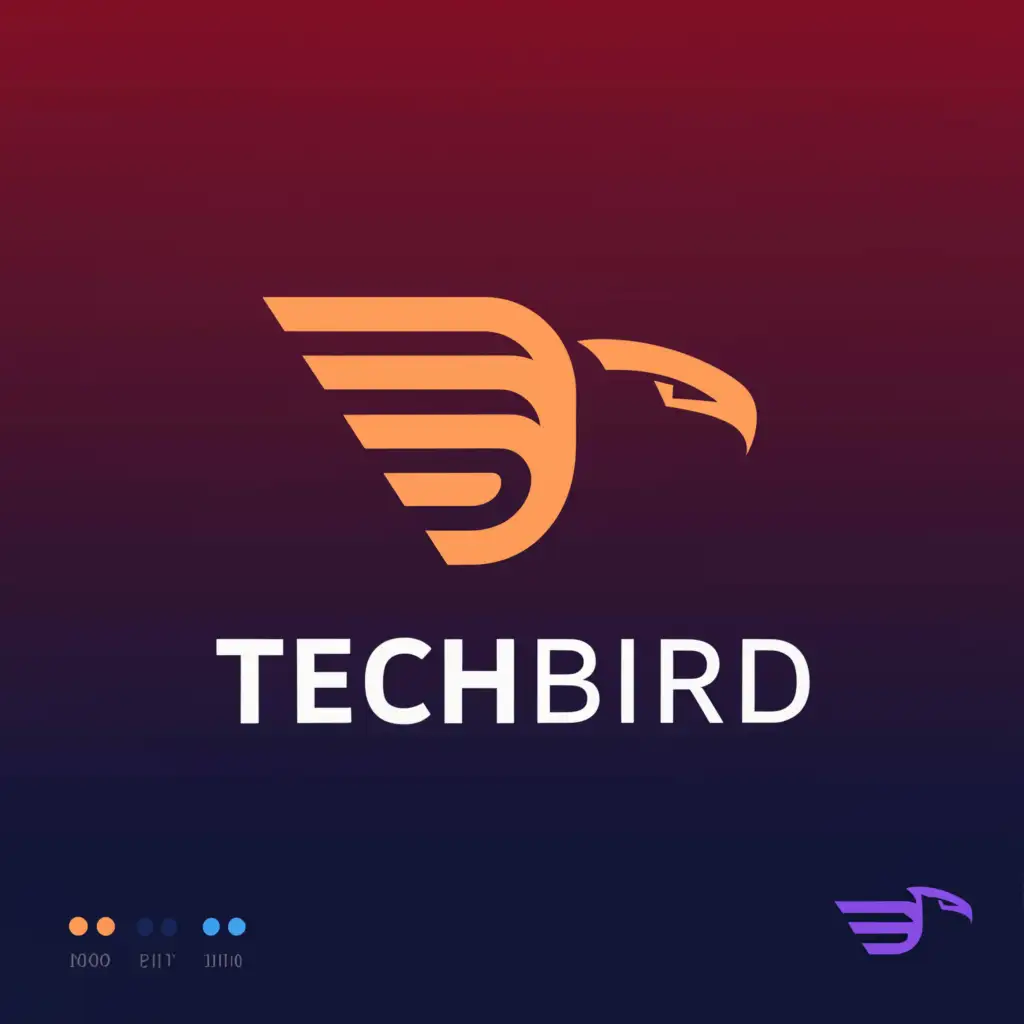 a logo design,with the text "techbird", main symbol:a falcon bird,Moderate,be used in Technology industry,clear background
