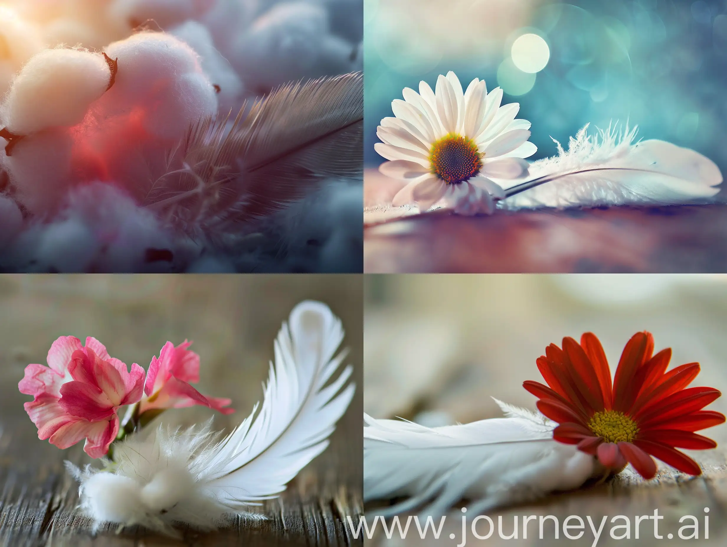 Tender-Heart-Blossoming-Flower-Soft-Cotton-Fluttering-Feather