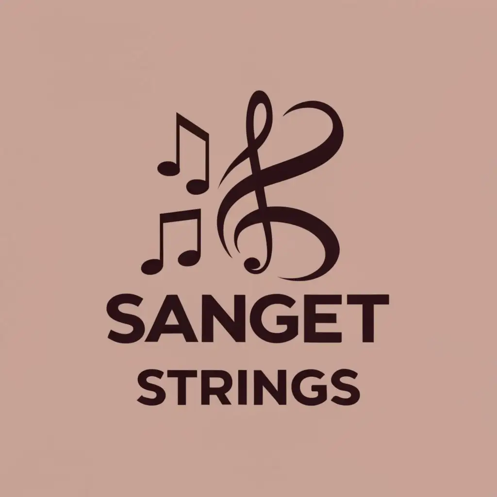 logo, music, with the text "Sangeet strings", typography, be used in Entertainment industry