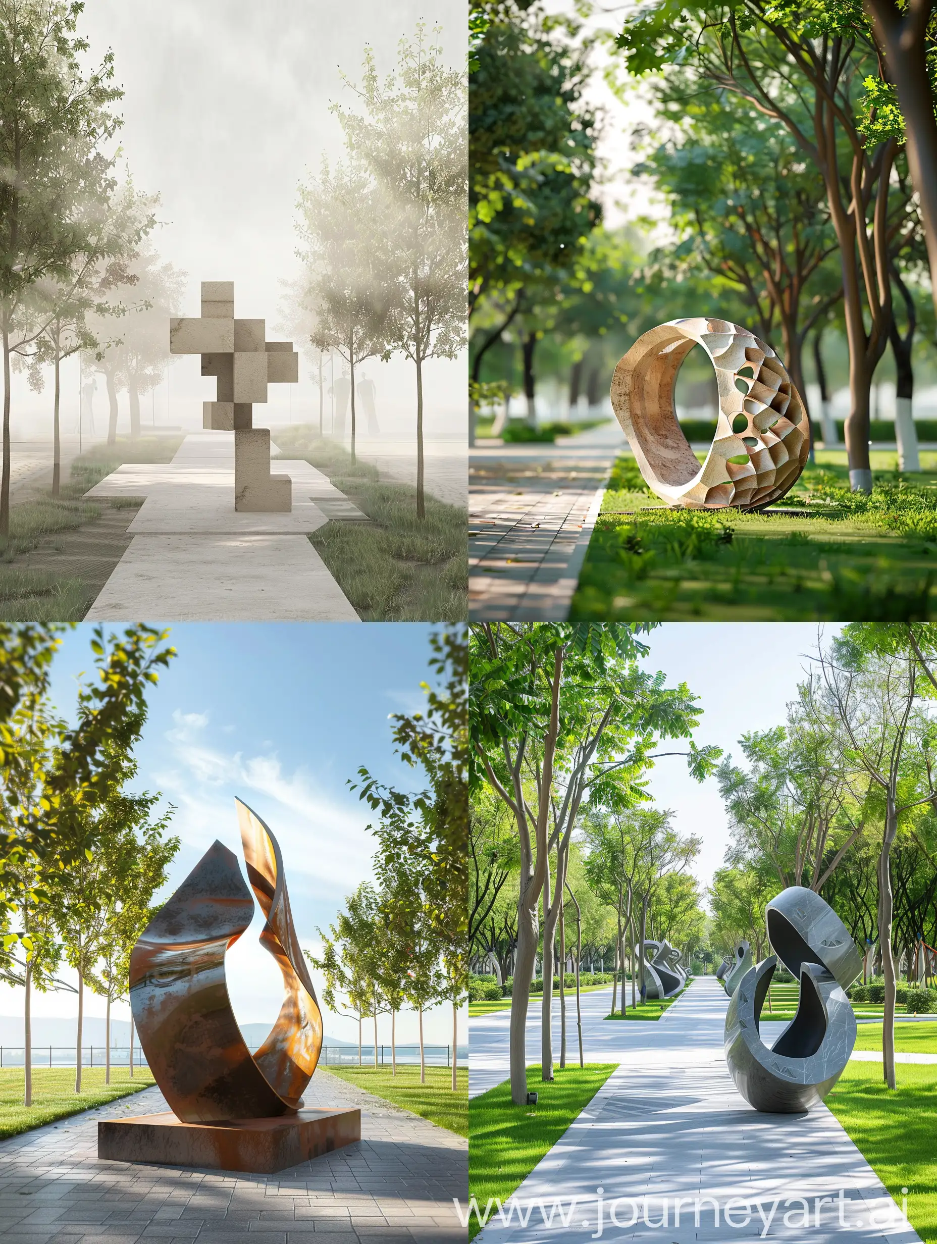Minimalist-Sculpture-Depicting-Agriculture-in-Green-Promenade