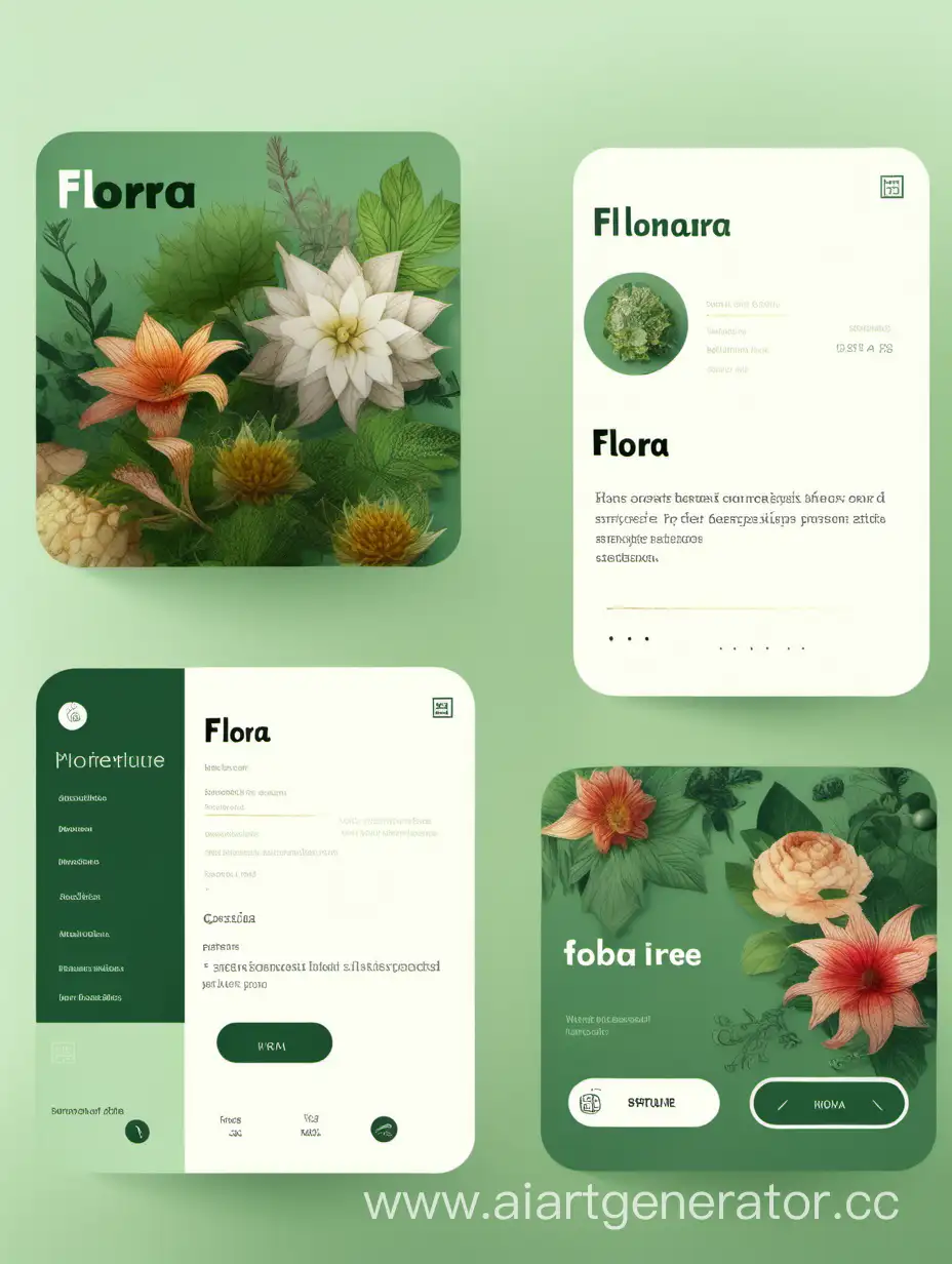 карточка товаров для маркетплейся на тематику флоры