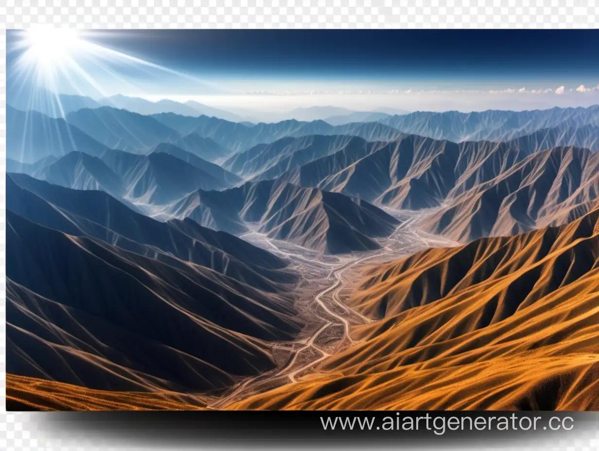 Vibrant-Talgar-Mountains-on-a-Clear-Background