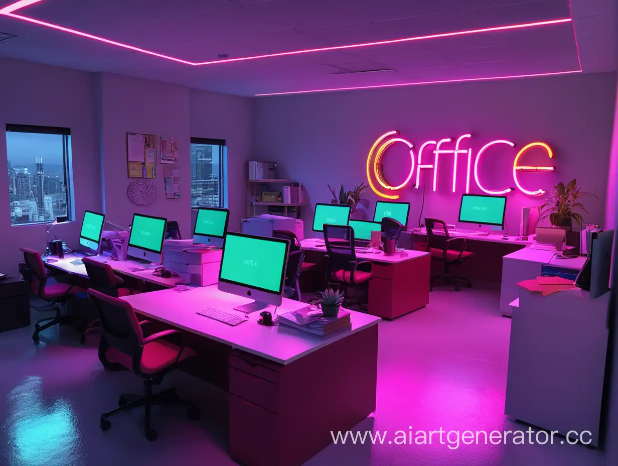 Vibrant-Neon-Office-Space-at-ReoWic