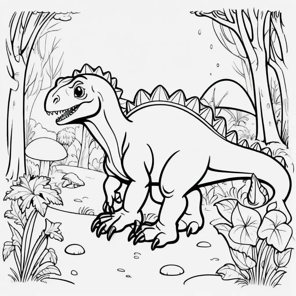 Pachycephalosaurus Coloring Page Dinosaur Fun in the Snow