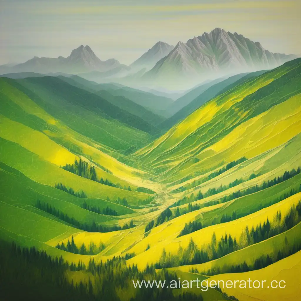 Soothing-YellowGreen-Mountain-Landscape