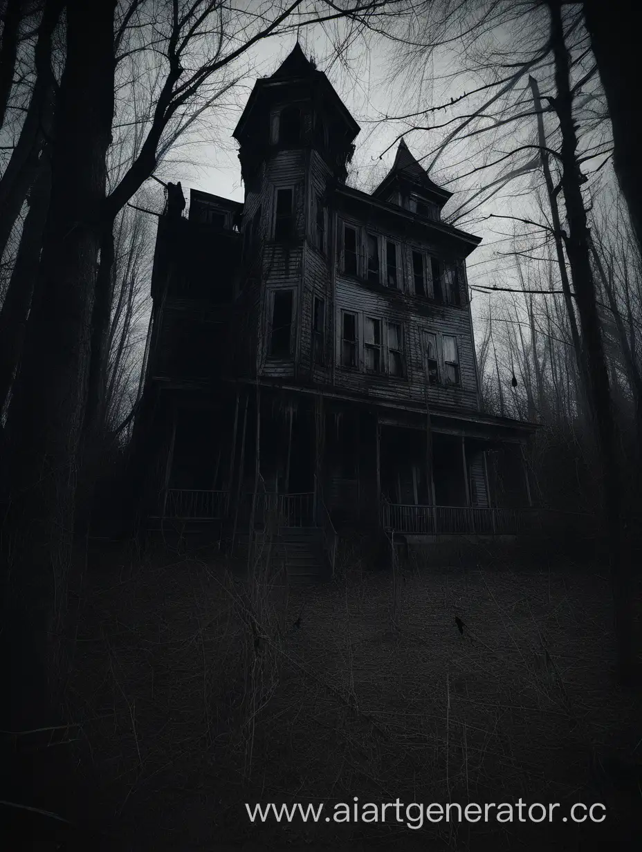 Eerie-Abandoned-Mansion-in-Moonlit-Forest