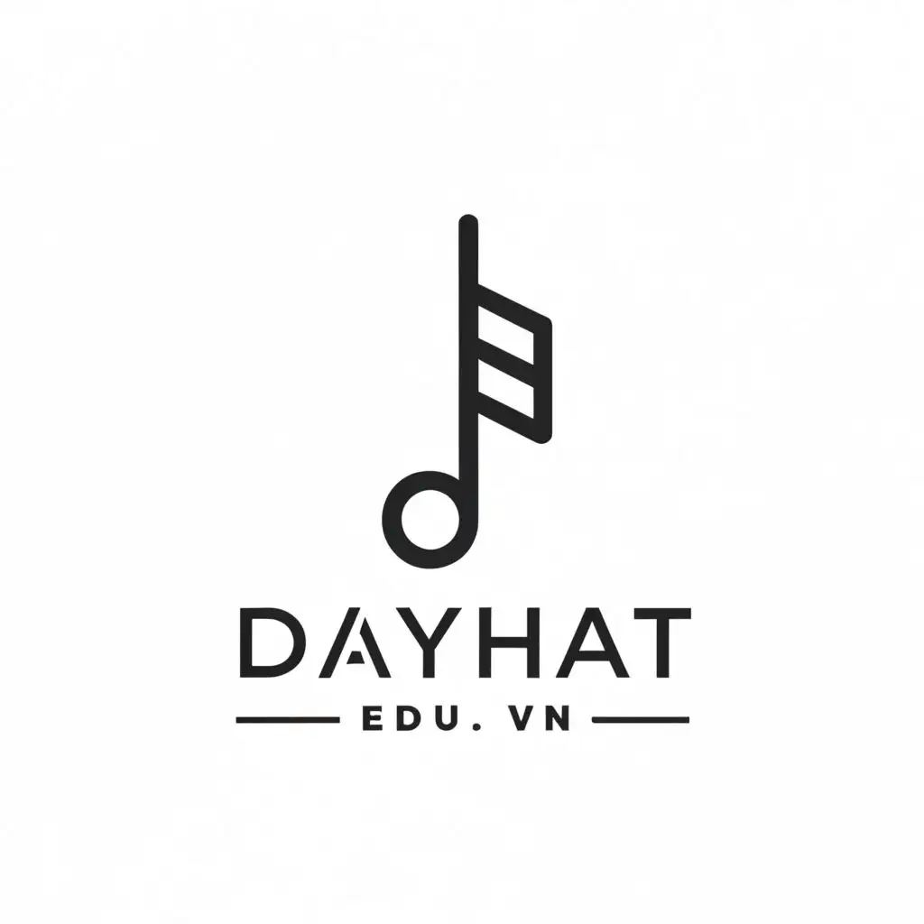 a logo design,with the text "DayHat Edu.Vn", main symbol:Music,Moderate,clear background