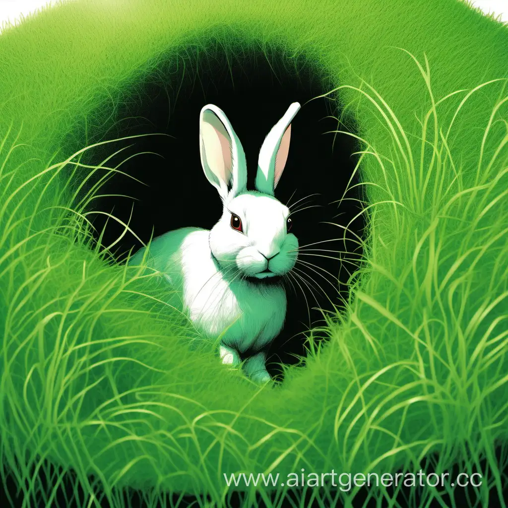 кролик в зеленой норе, проявленность, страх