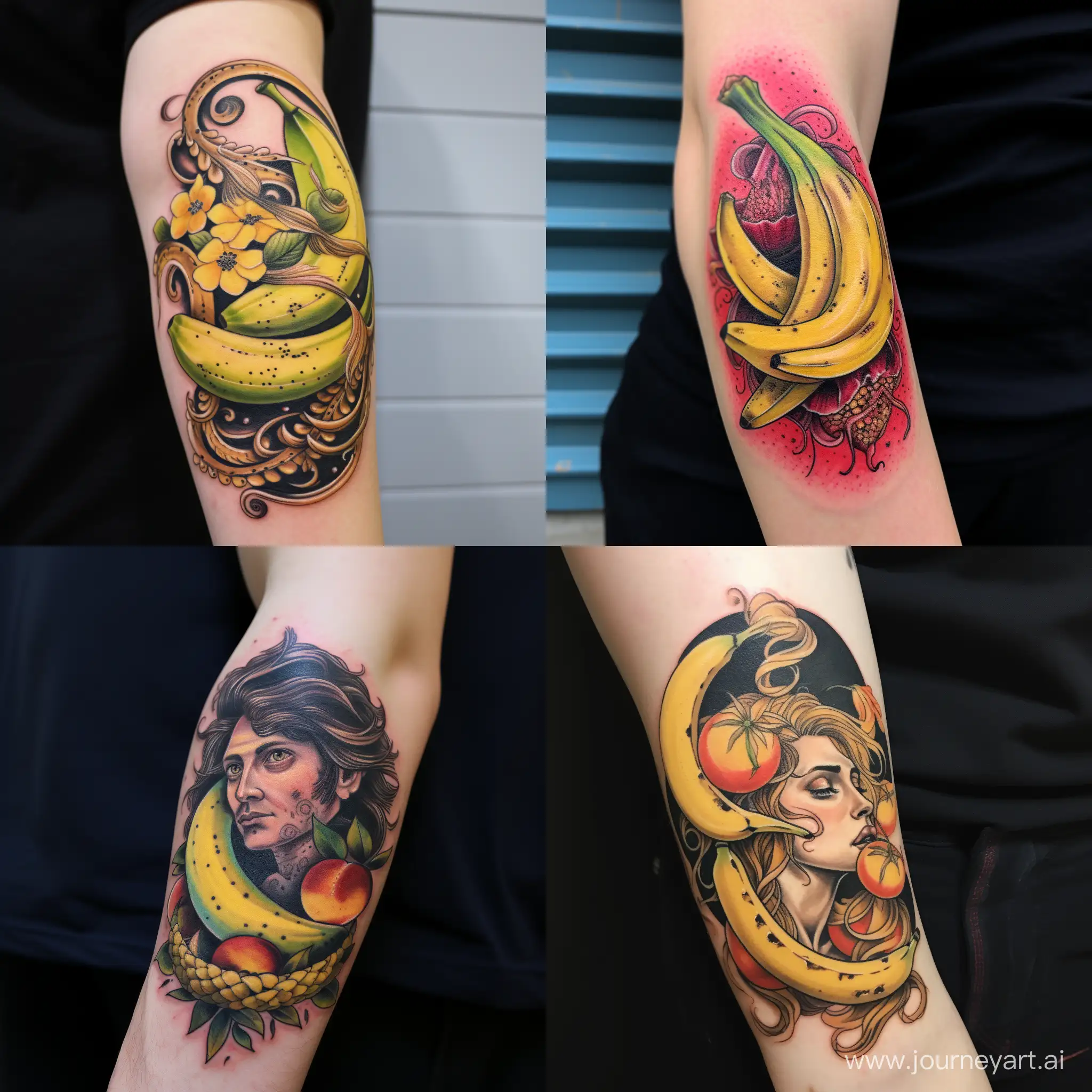 Colorful-Tattooed-Banana-Art