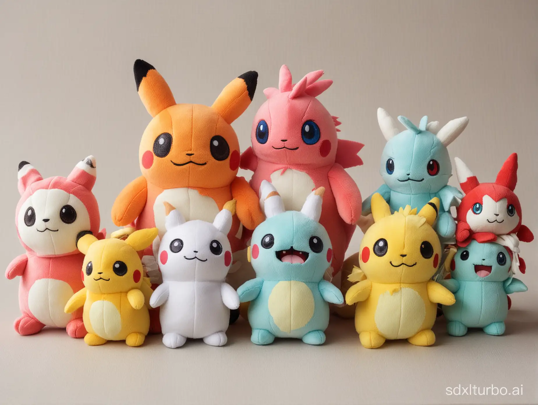 Whimsical-Plush-Doll-Compilation-Pokmon-Monsters-and-Playful-Stuffed-Characters