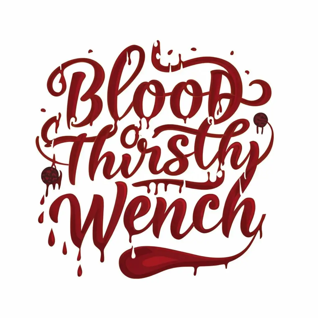 logo, Blood, with the text "Blood thirsty Wench", typography, be used in Medical Dental industry