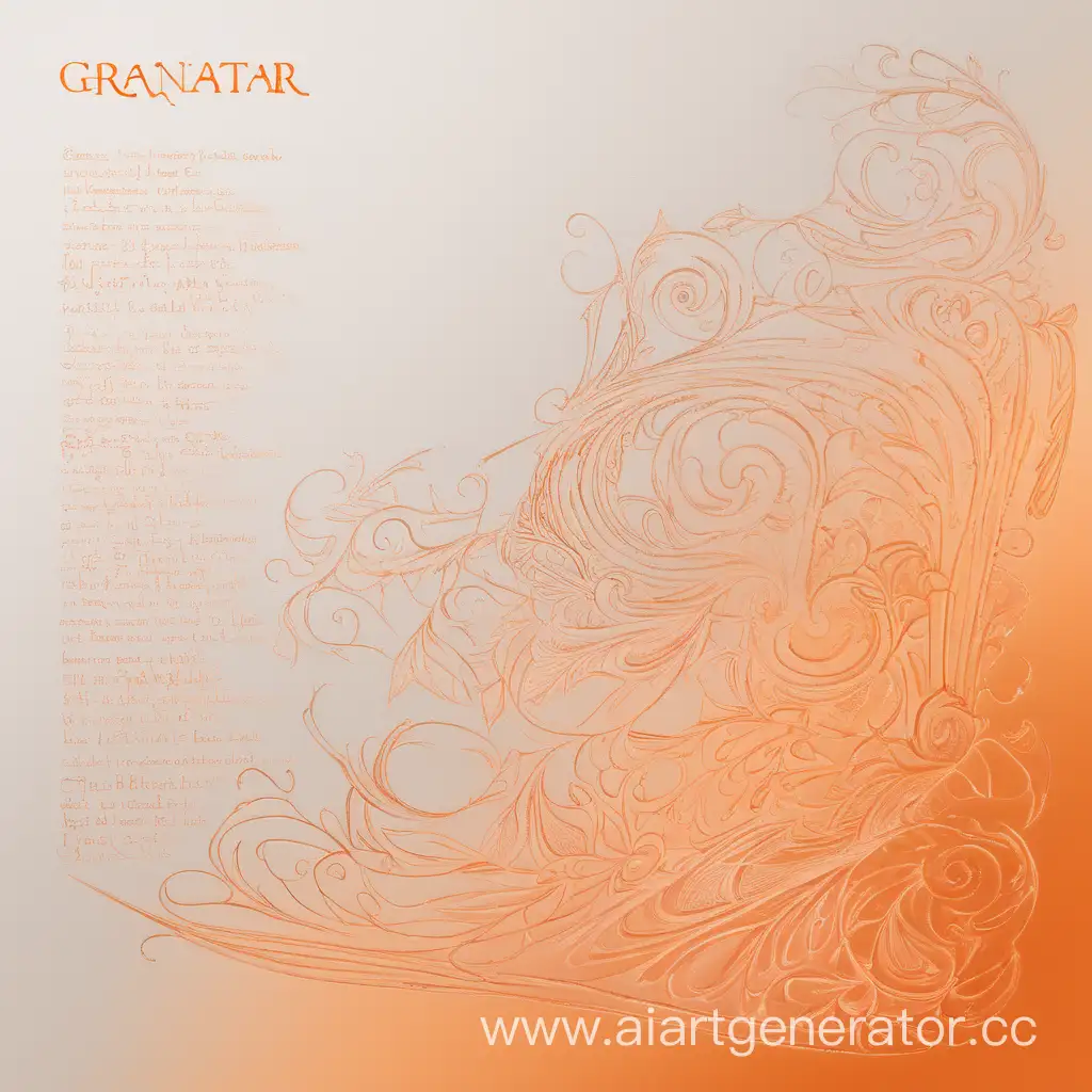 Dark-Orange-Pencil-Inscription-GranataR-on-Gradient-Background