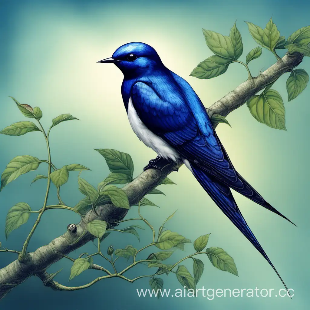 Graceful-Blue-Swallow-in-Natural-Metaphor