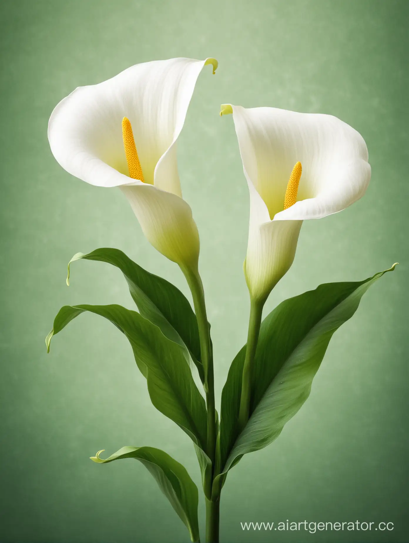 Vibrant-Calla-Lily-Flowers-on-Lush-Green-Background