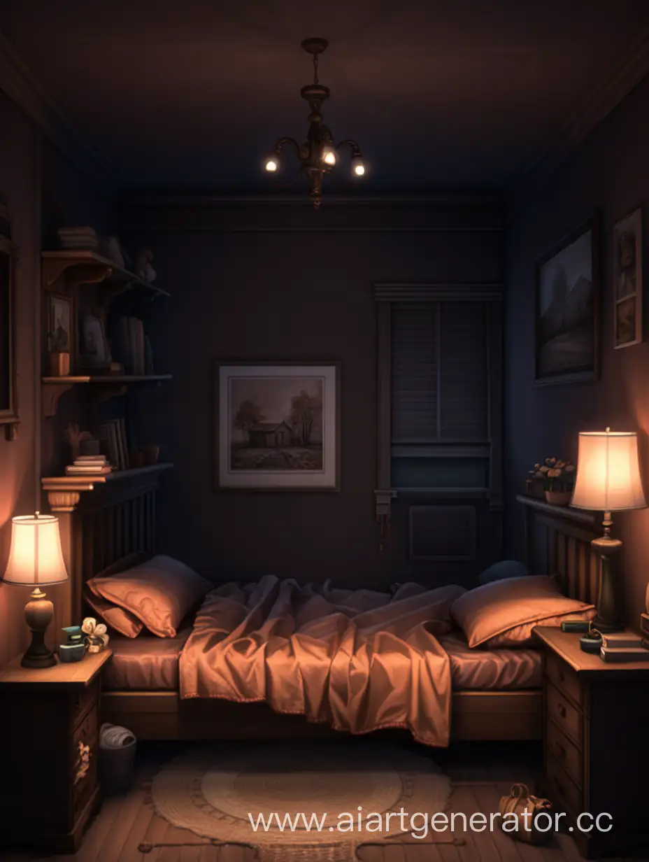 Warm-and-Inviting-Dark-Cozy-Bedroom-with-Rich-Brown-Tones