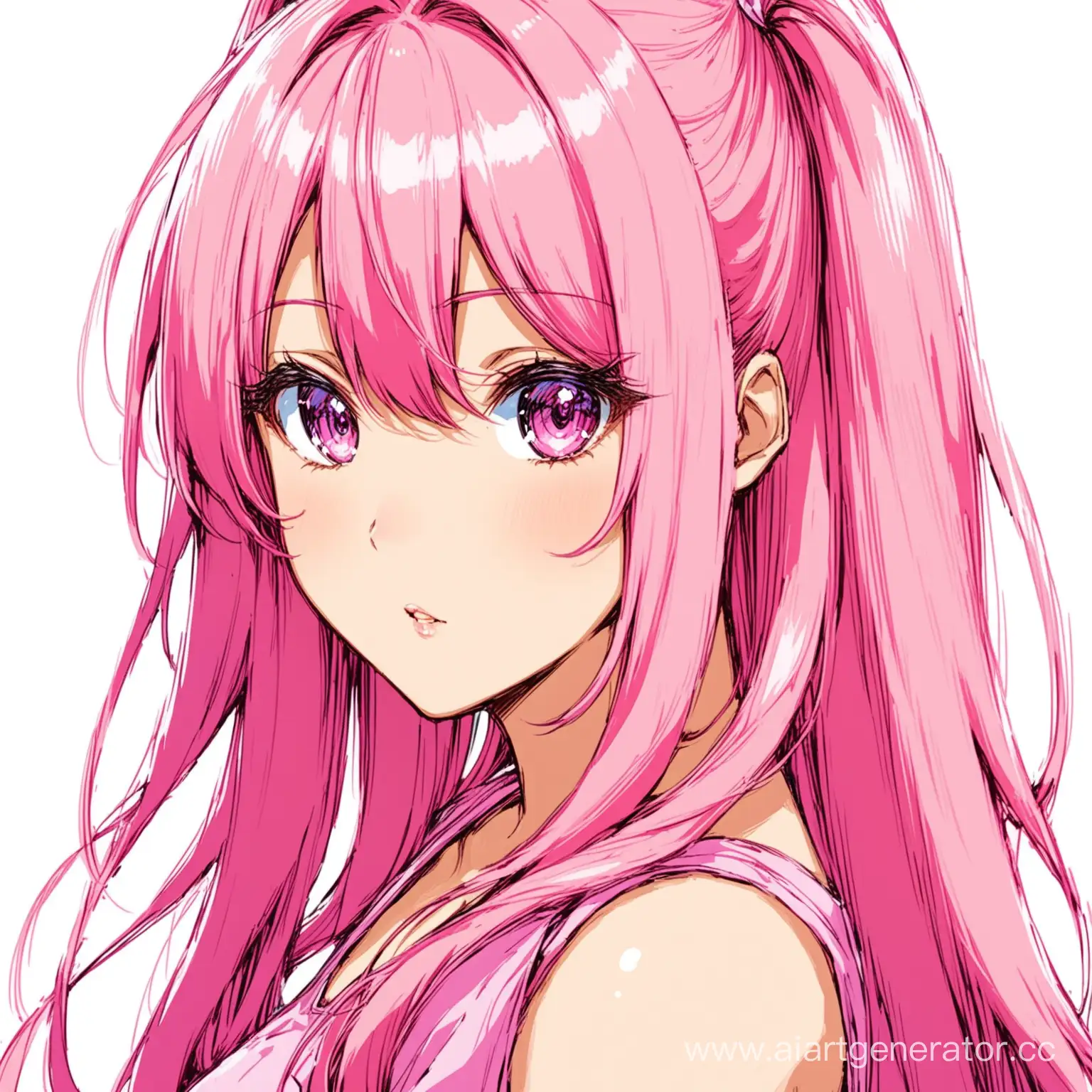 Anime-Woman-in-Pink-Illustration