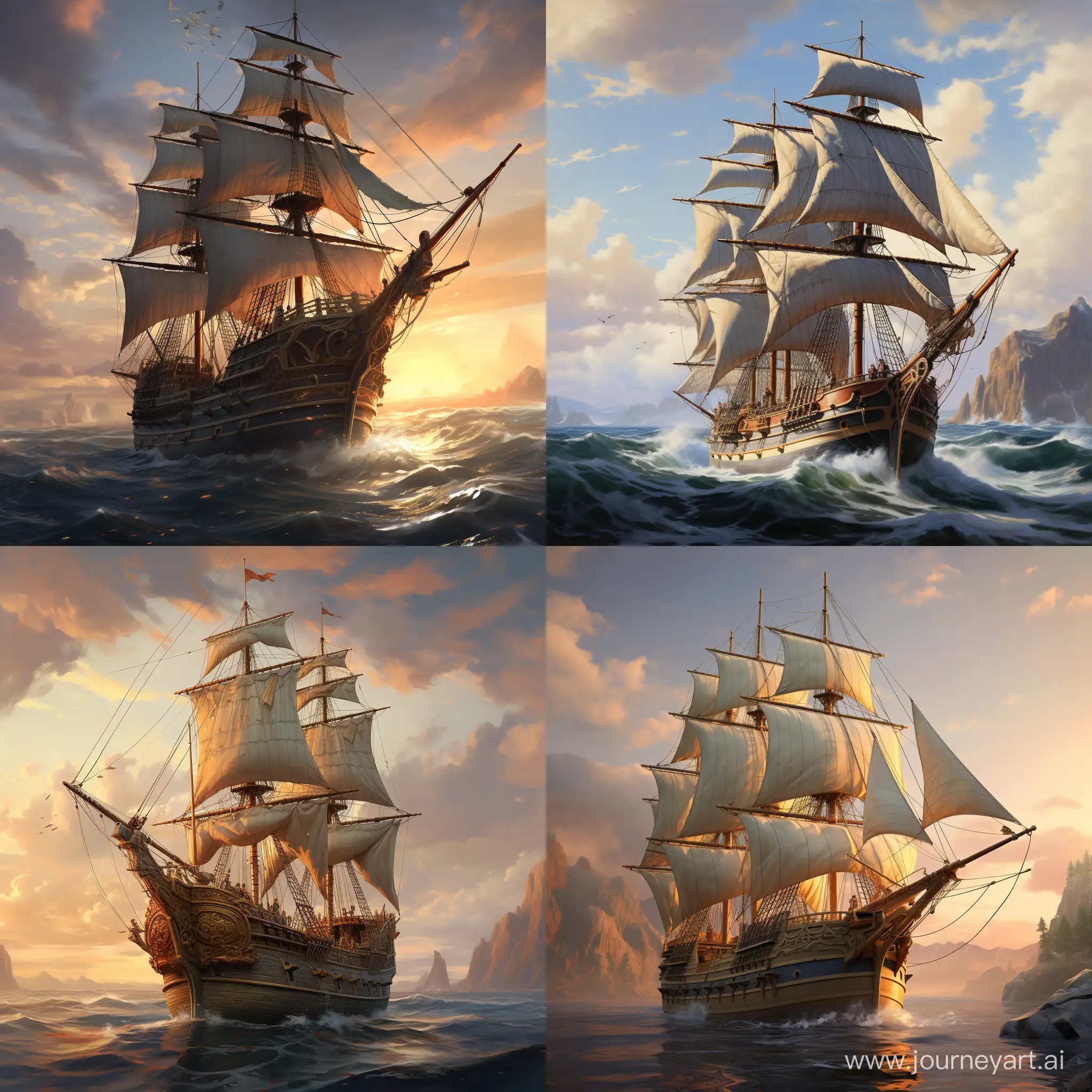 Classic-3Masted-Frigate-Ship-Illustration