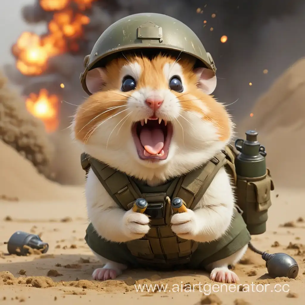 Fierce-Hamster-Warrior-with-Grenade-in-Paw-Amid-Explosive-Chaos