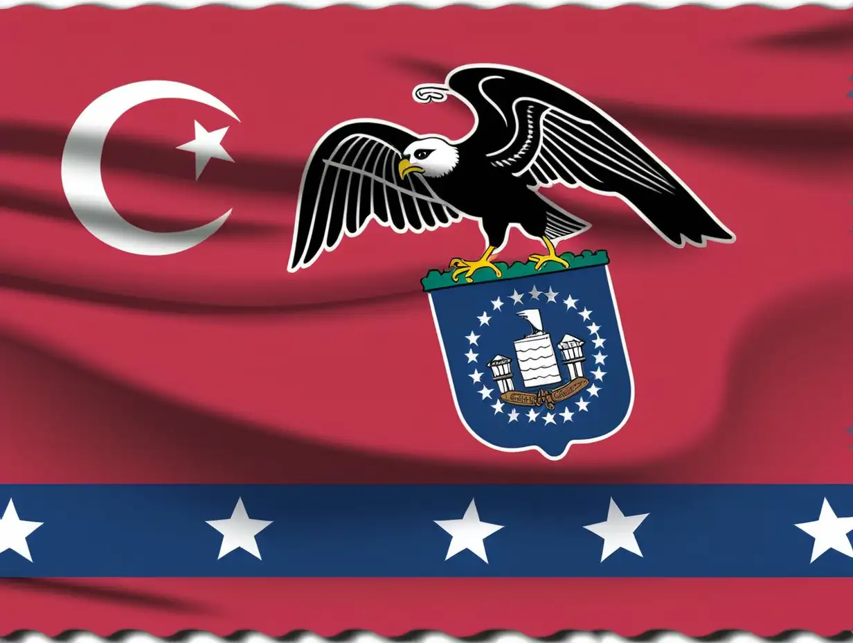 Georgia state flag bumper Sticker