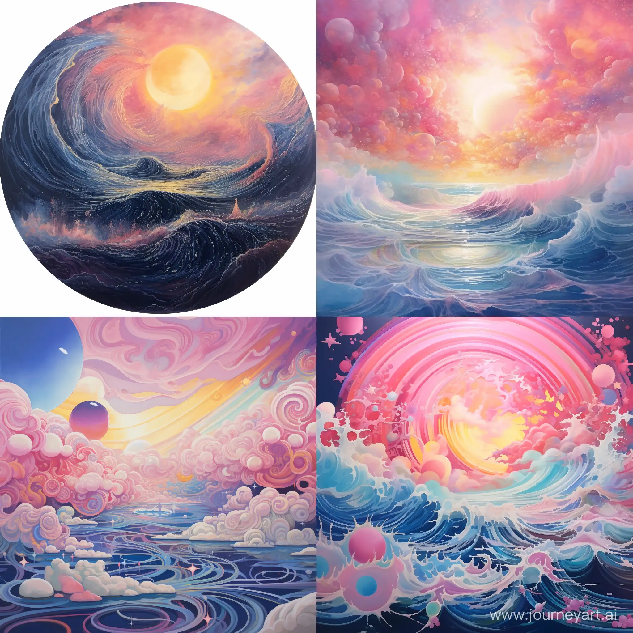 Celestial-Angel-Embracing-Vibrant-Cosmic-Waves-in-a-Pink-Blue-and-Yellow-Universe